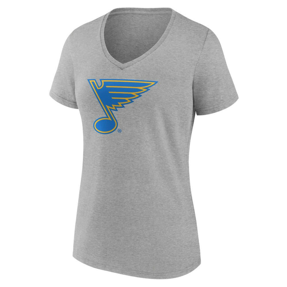St. Louis Blues Women's Essential V-Neck T-Shirt - Gray - NHL