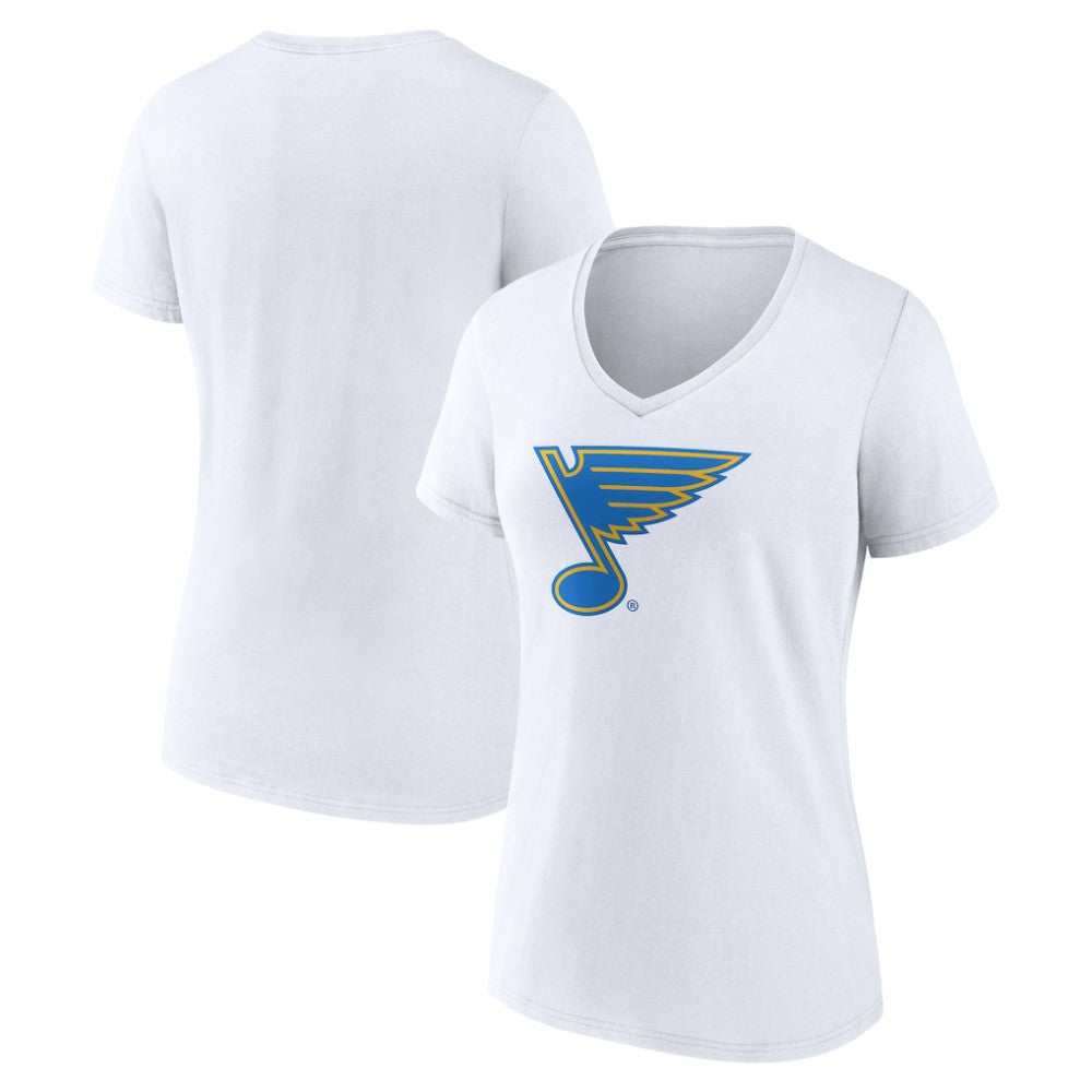 St. Louis Blues Women's Essential V-Neck T-Shirt - White - NHL