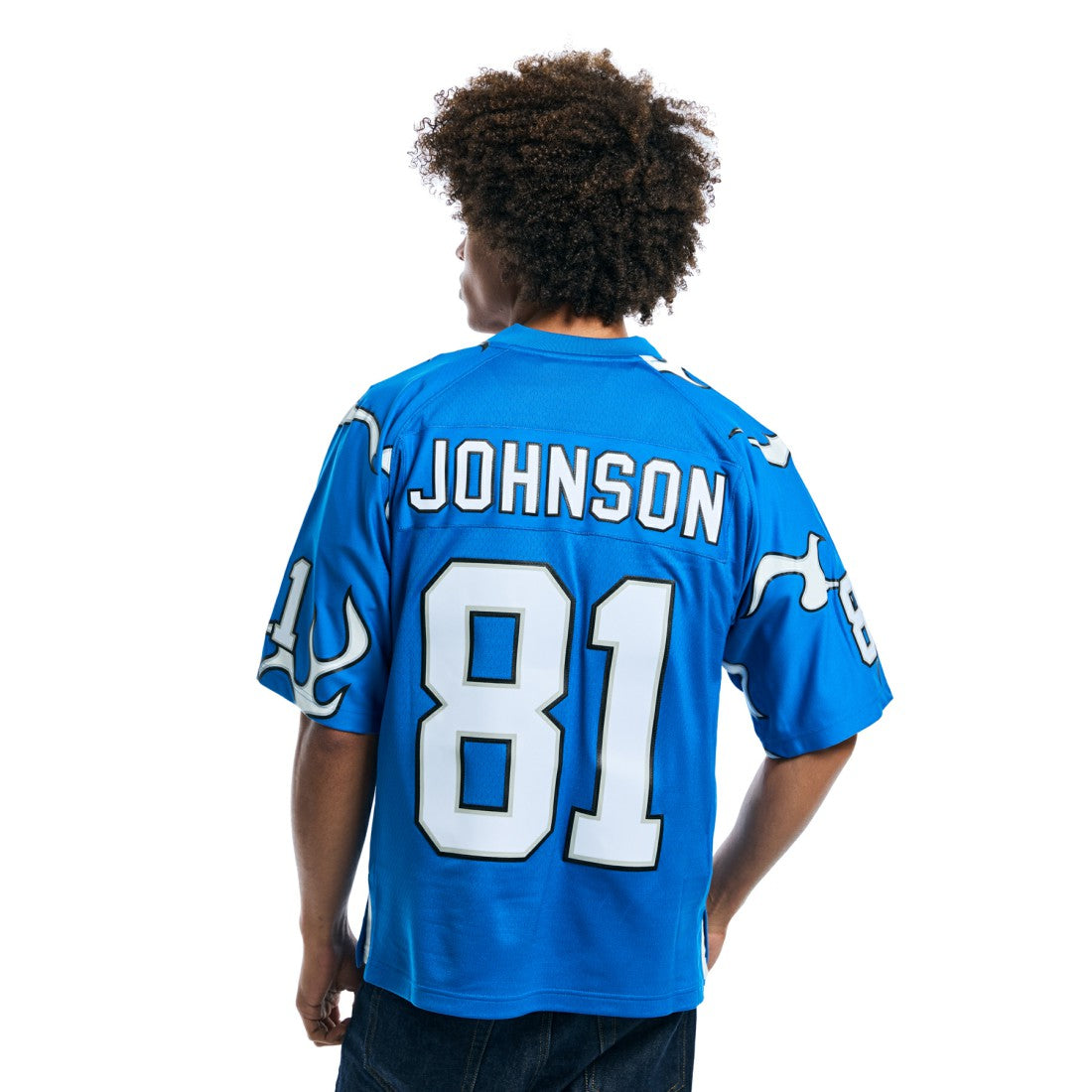 Calvin Johnson Detroit Lions x Golf Wang Unisex 2007 Legacy Fashion Jersey Blue | Mitchell & Ness