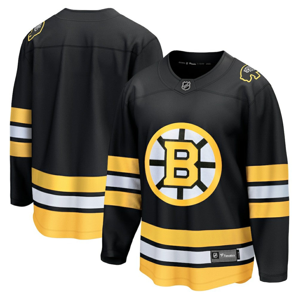 Boston Bruins Fanatics Anniversary Home Breakaway Jersey - Black - NHL