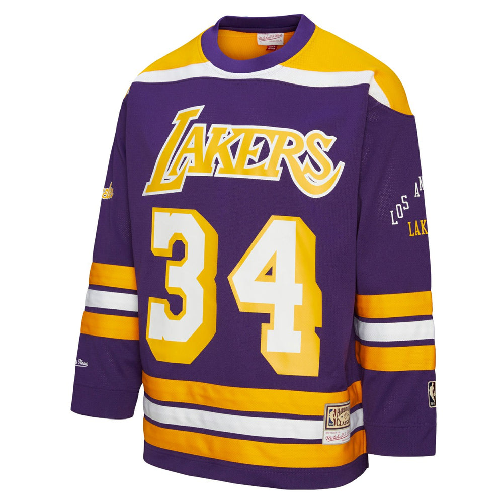 Shaquille O'Neal Los Angeles Lakers Unisex Maxxed Out Fashion Hockey Jersey Purple - NBA