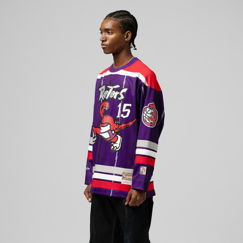 Vince Carter Toronto Raptors Unisex Maxxed Out Fashion Hockey Jersey Purple - NBA