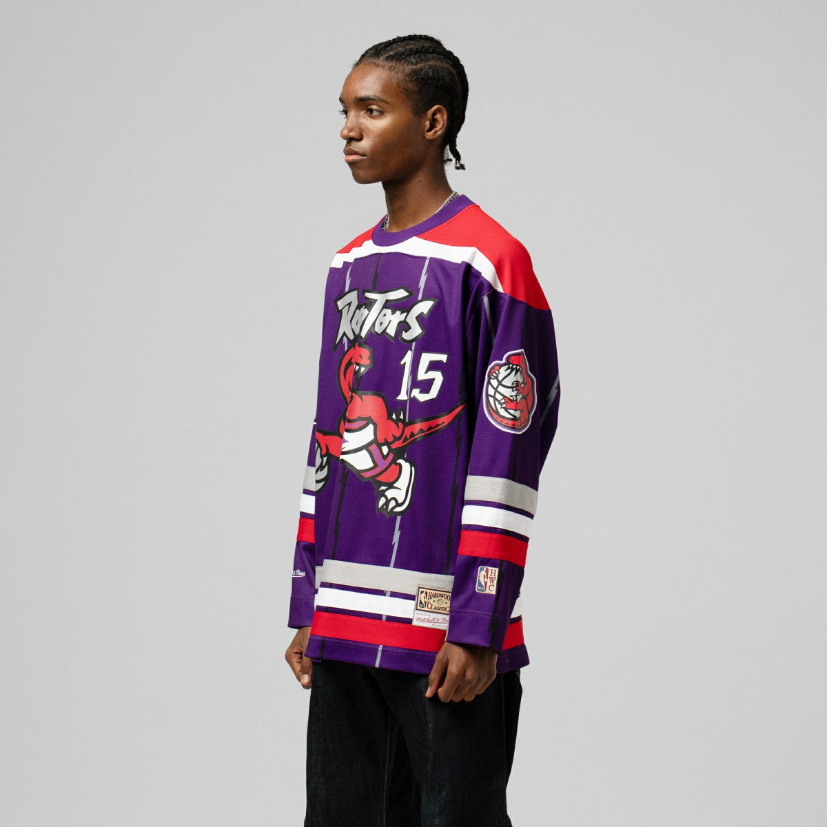Vince Carter Toronto Raptors Unisex Maxxed Out Fashion Hockey Jersey Purple - NBA