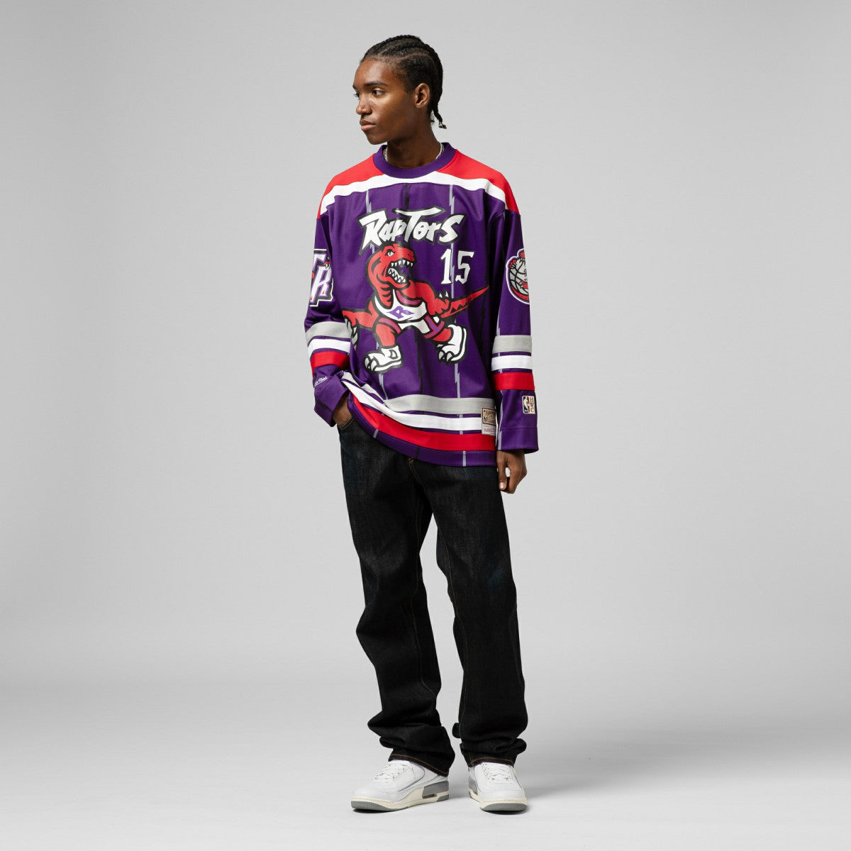 Vince Carter Toronto Raptors Unisex Maxxed Out Fashion Hockey Jersey Purple - NBA