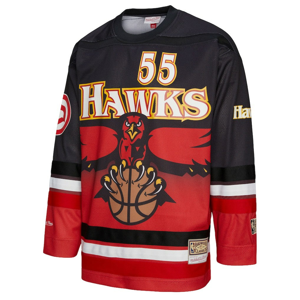 Dikembe Mutombo Atlanta Hawks Unisex Maxxed Out Fashion Hockey Jersey Red - NBA