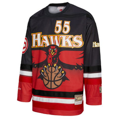 Dikembe Mutombo Atlanta Hawks Unisex Maxxed Out Fashion Hockey Jersey Red - NBA