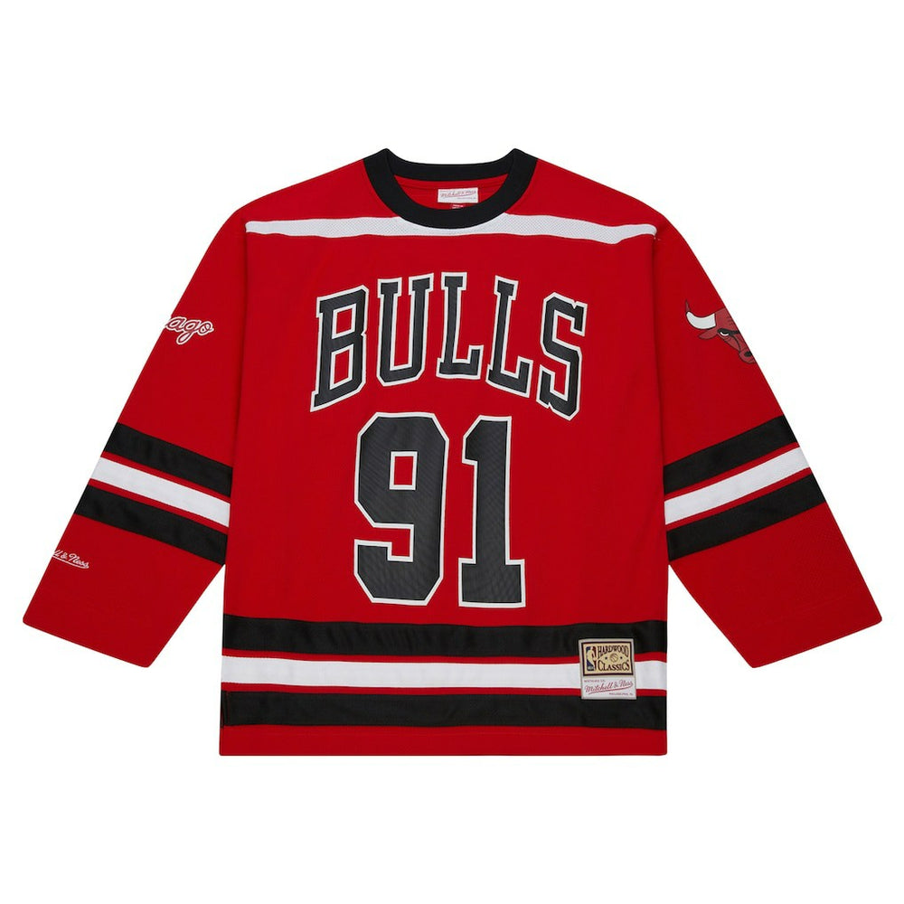 Dennis Rodman Chicago Bulls Unisex Maxxed Out Fashion Hockey Jersey Red - NBA