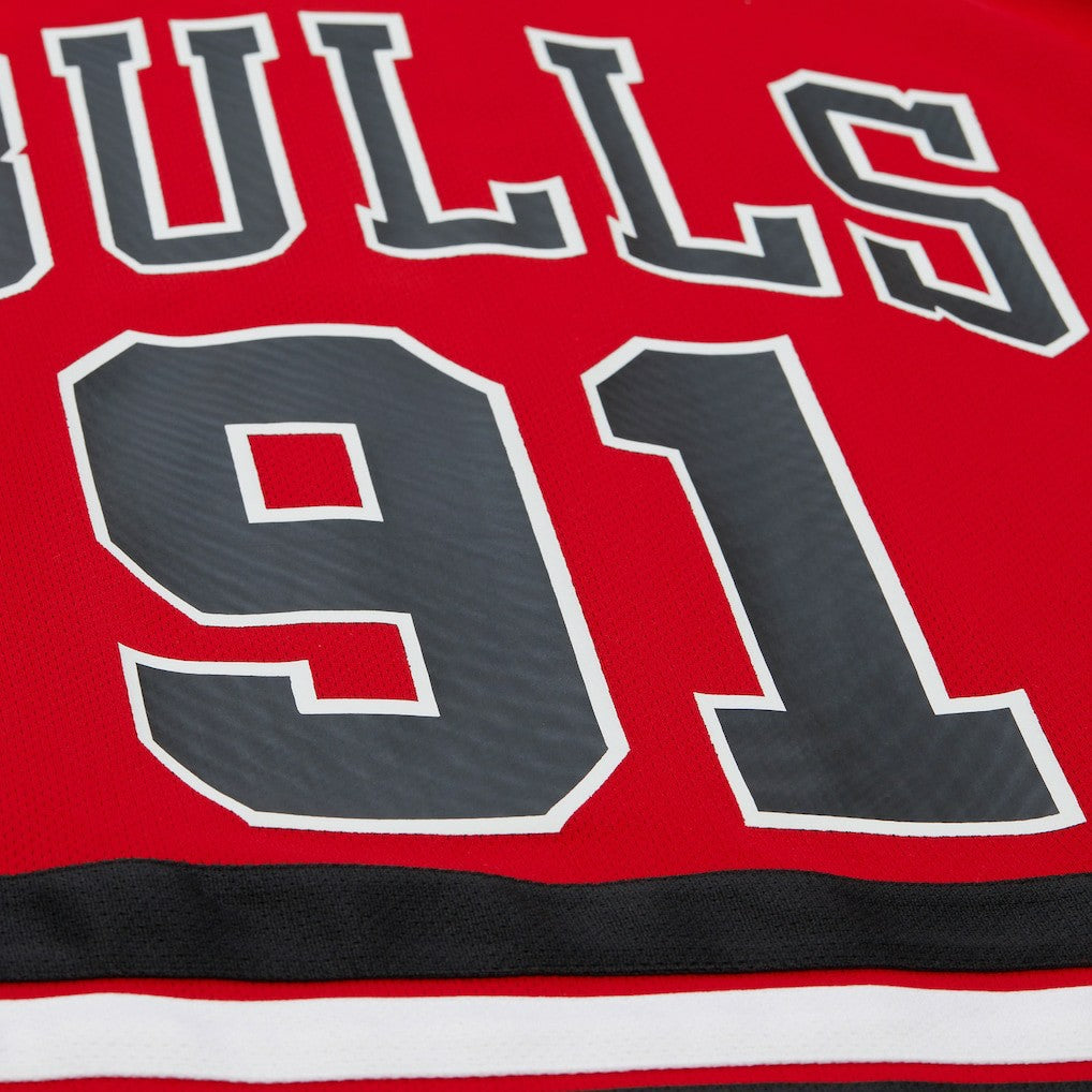 Dennis Rodman Chicago Bulls Unisex Maxxed Out Fashion Hockey Jersey Red - NBA