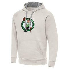 Boston Celtics Antigua Big Logo Victory Pullover Hoodie Cream - NBA