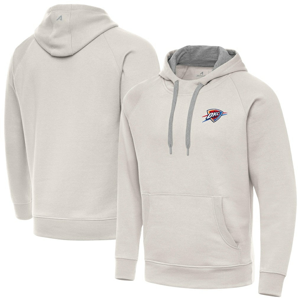 Oklahoma City Thunder Antigua Victory Pullover Hoodie Cream - NBA