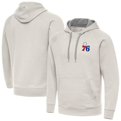 Philadelphia 76ers Antigua Victory Pullover Hoodie Cream - NBA