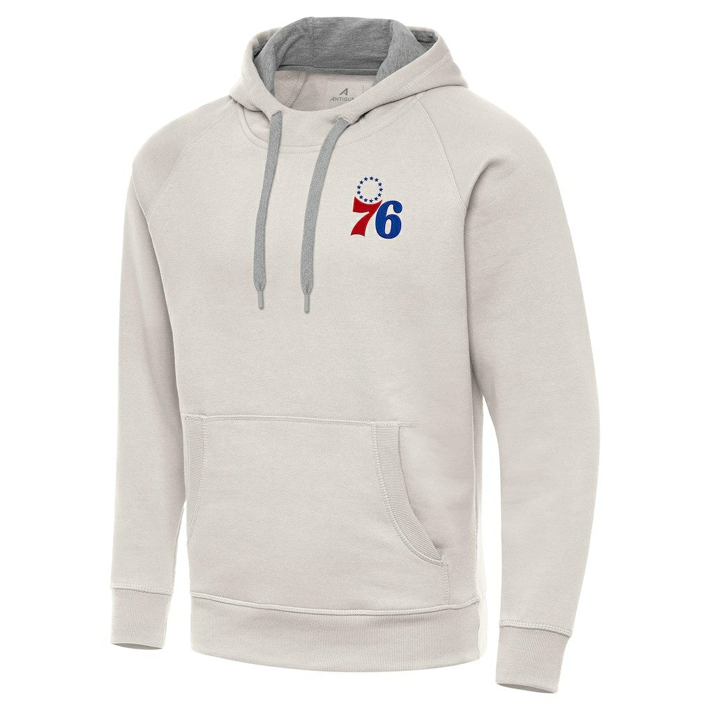 Philadelphia 76ers Antigua Victory Pullover Hoodie Cream - NBA