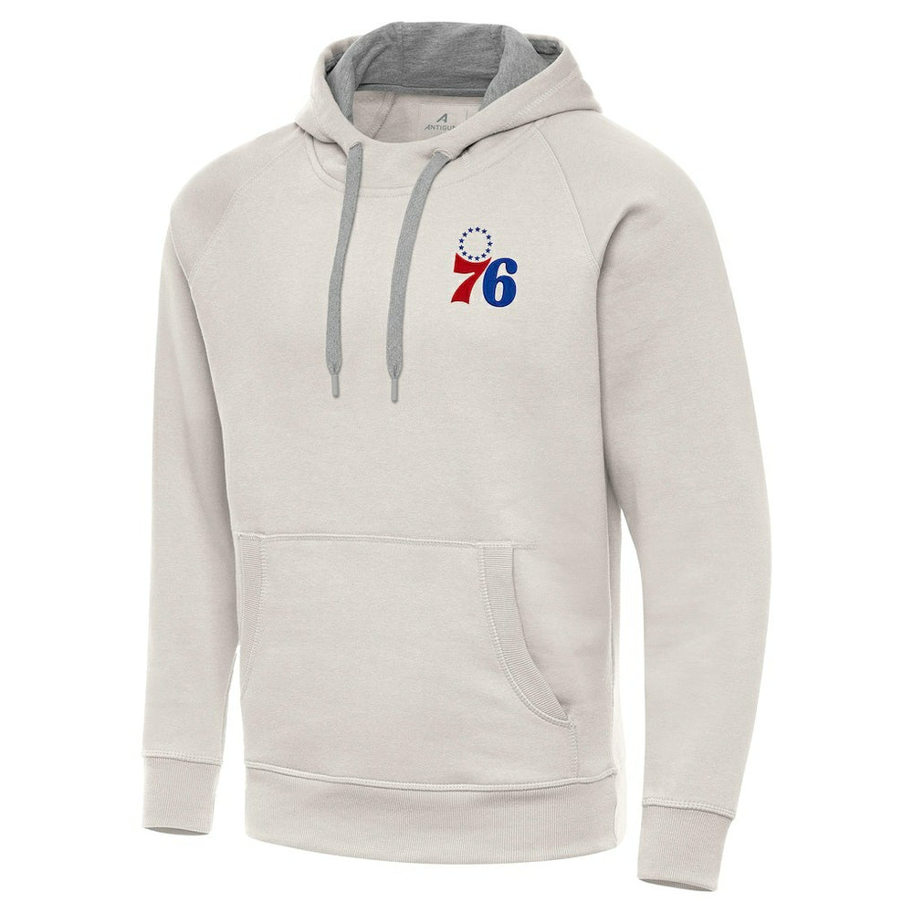 Philadelphia 76ers Antigua Victory Pullover Hoodie Cream - NBA
