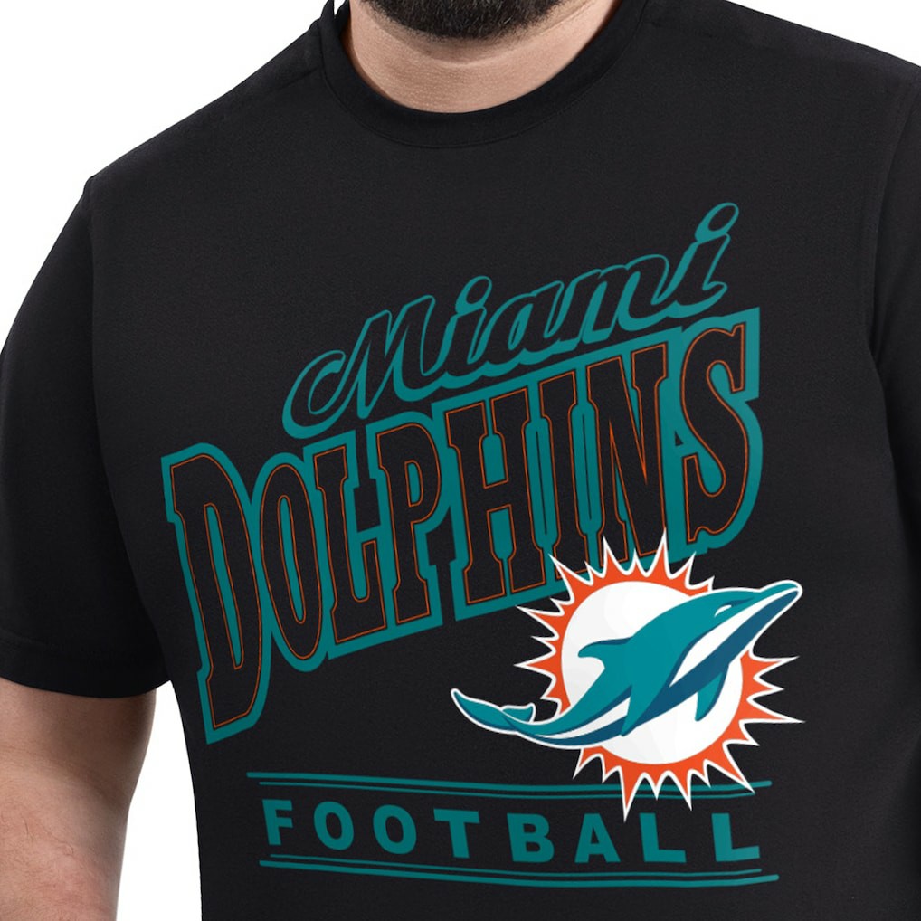 Miami Dolphins G-III Sports by Carl Banks Adaptive Headliner Graphic T-Shirt Black | NFL