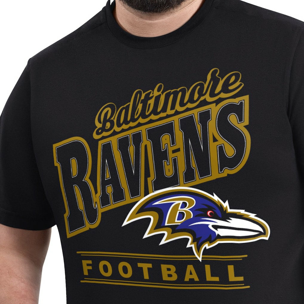 Baltimore Ravens G-III Sports by Carl Banks Adaptive Headliner Graphic T-Shirt Black | NFL