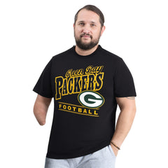 Green Bay Packers G-III Sports by Carl Banks Adaptive Headliner Graphic T-Shirt Black | NFL