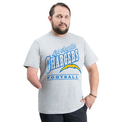 Los Angeles Chargers G-III Sports by Carl Banks Adaptive Headliner Graphic T-Shirt Heather Gray | NFL
