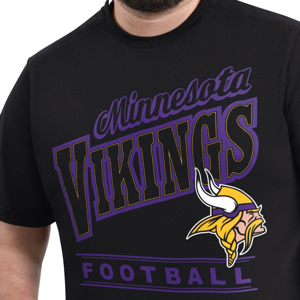 Minnesota Vikings G-III Sports by Carl Banks Adaptive Headliner Graphic T-Shirt Black | NFL