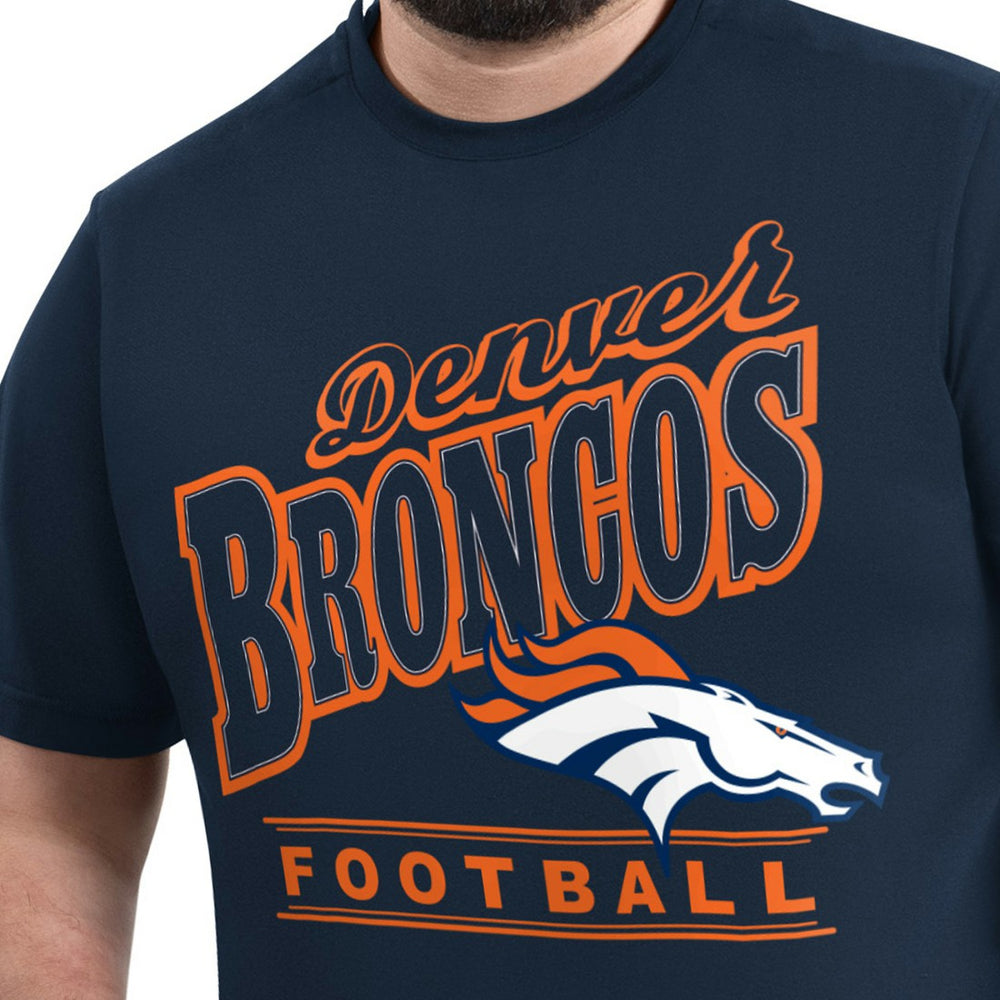 Denver Broncos G-III Sports by Carl Banks Adaptive Headliner Graphic T-Shirt Navy | NFL