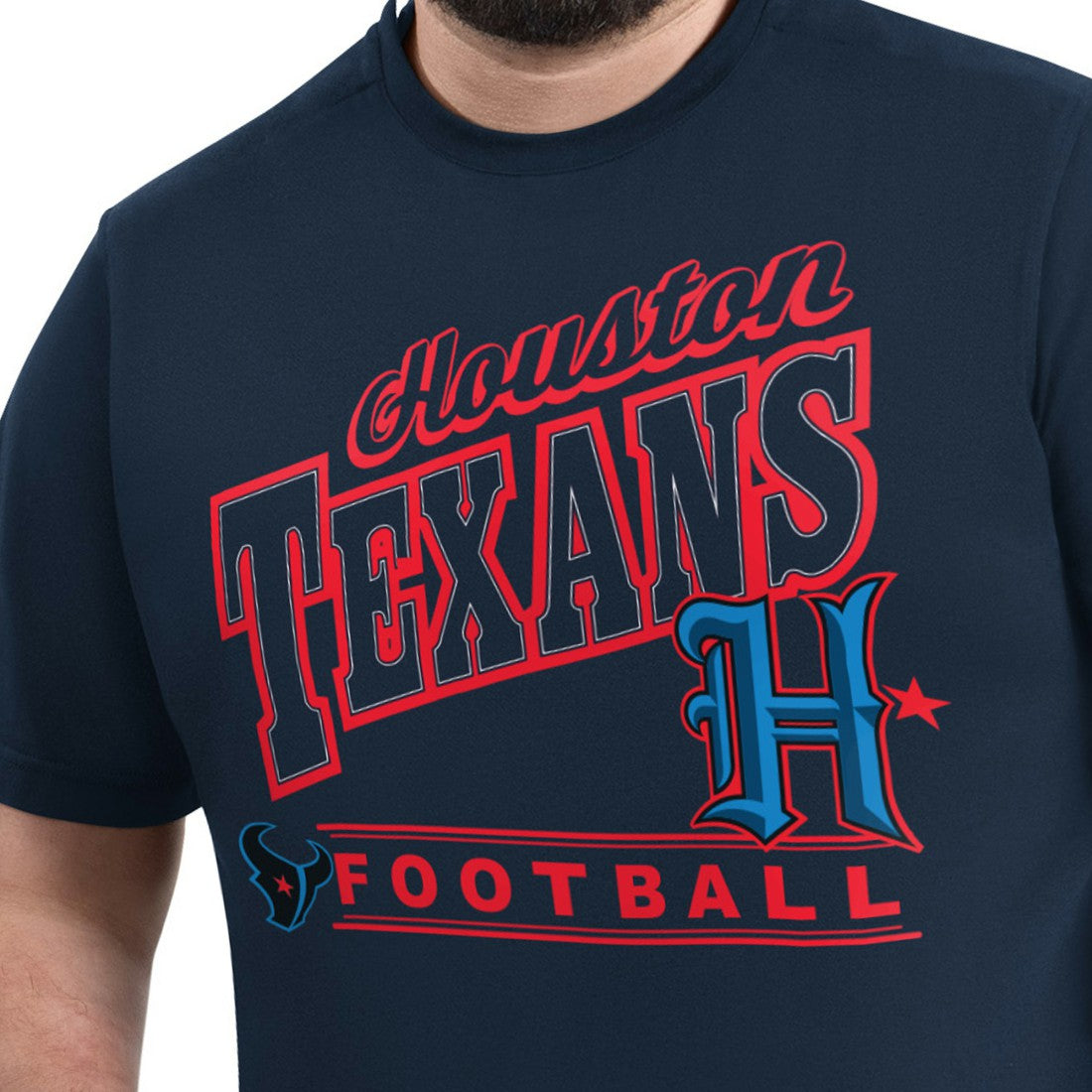 Houston Texans G-III Sports by Carl Banks Adaptive Headliner Graphic T-Shirt Navy | NFL