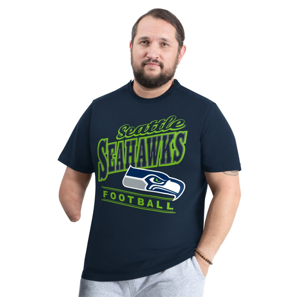 Seattle Seahawks G-III Sports by Carl Banks Adaptive Headliner Graphic T-Shirt Navy | NFL