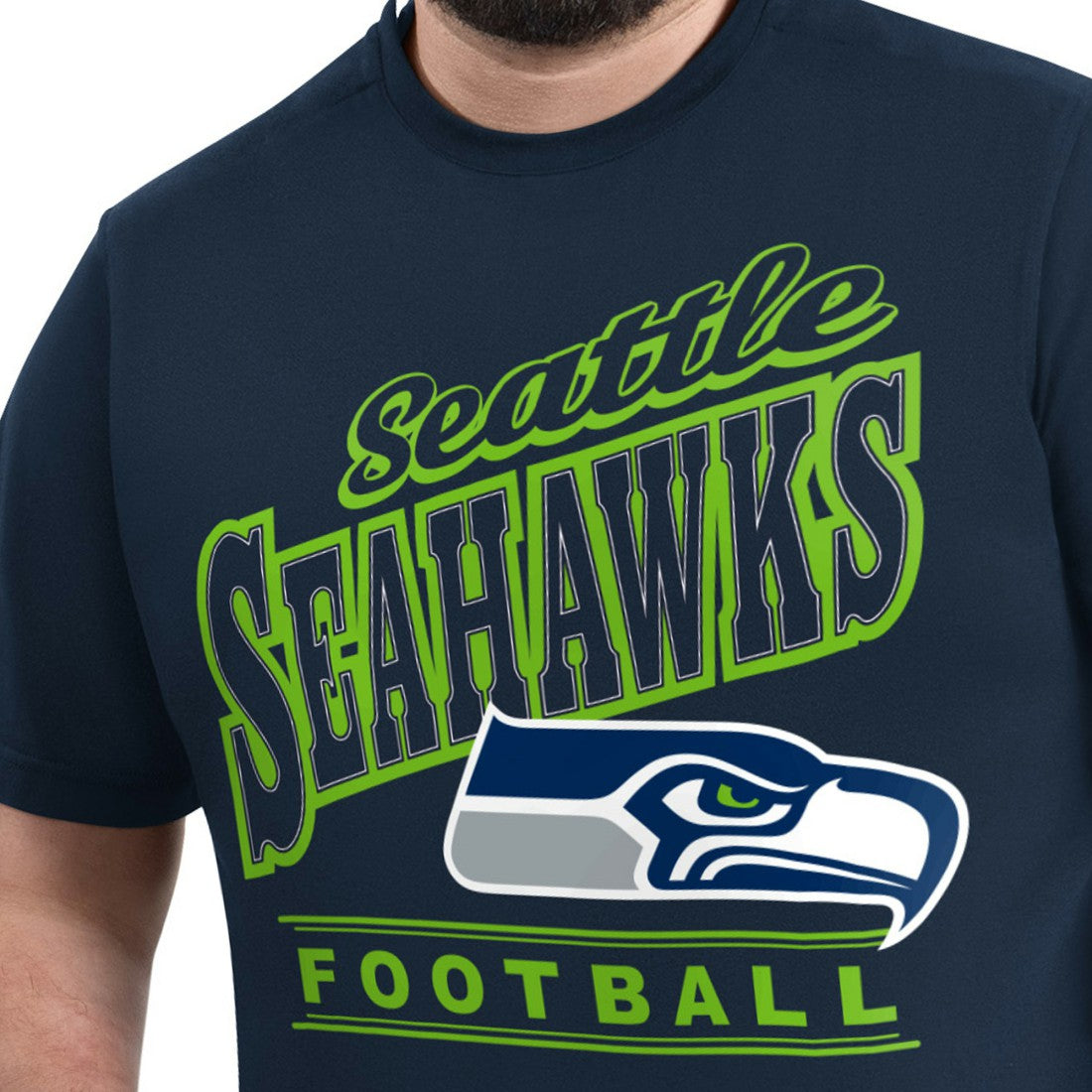 Seattle Seahawks G-III Sports by Carl Banks Adaptive Headliner Graphic T-Shirt Navy | NFL