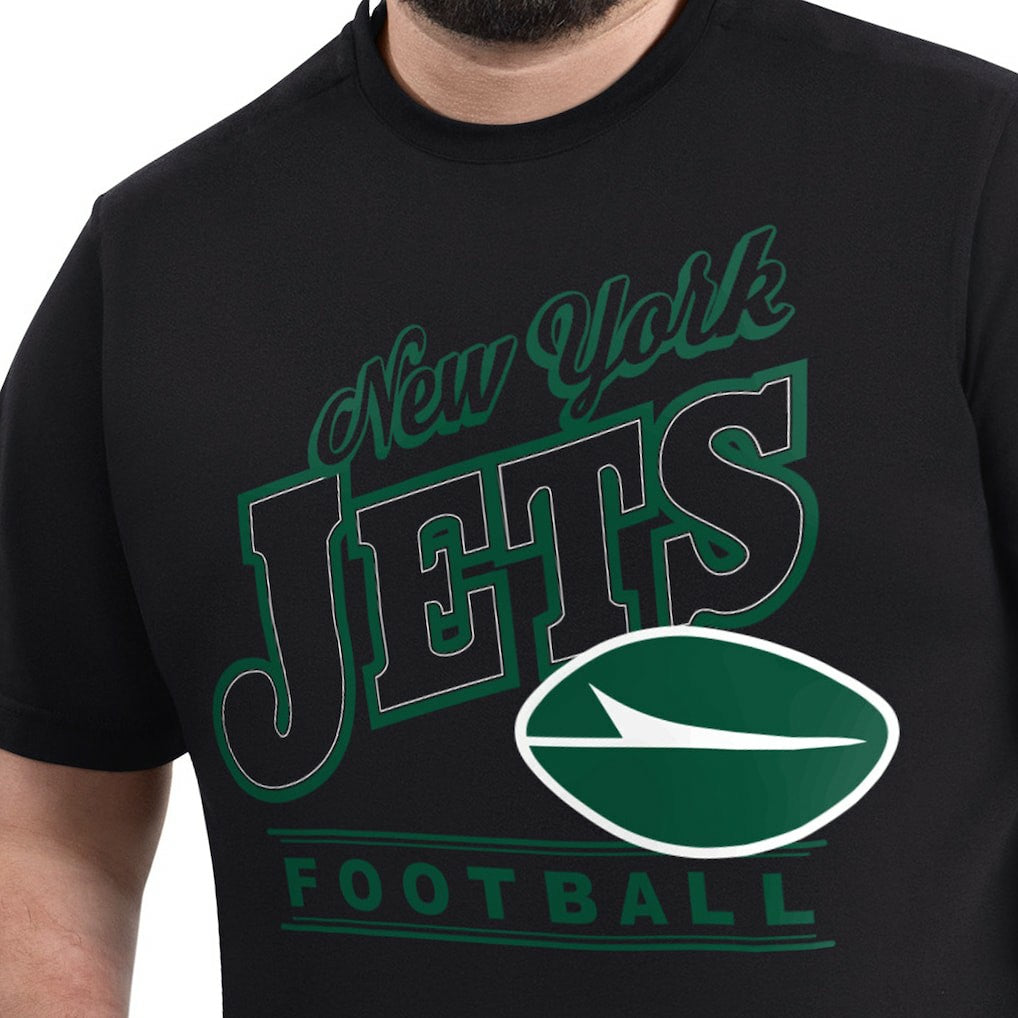 New York Jets G-III Sports by Carl Banks Adaptive Headliner Graphic T-Shirt Black | NFL