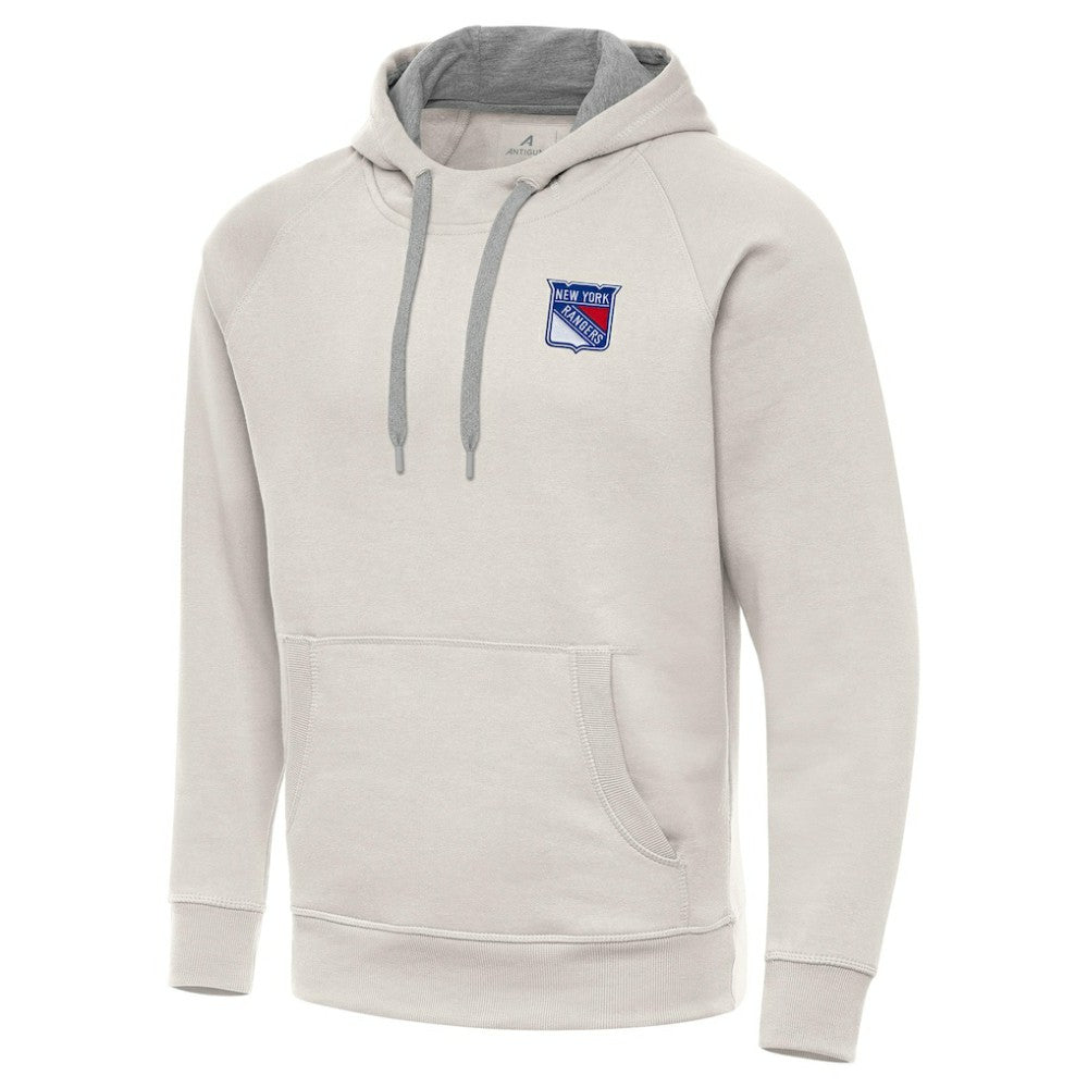 New York Rangers Antigua Victory Pullover Hoodie - Cream - NHL