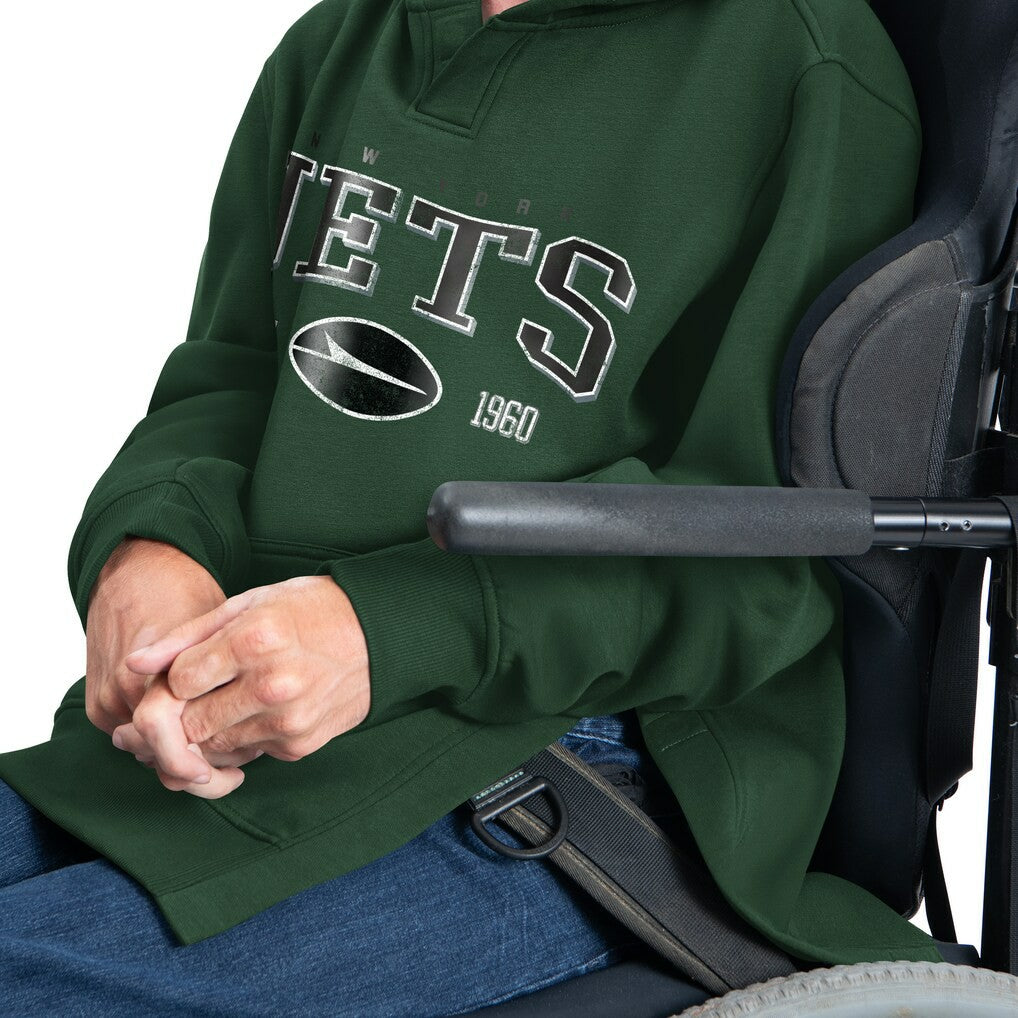 New York Jets G-III Sports by Carl Banks Adaptive Team Spirit Graphic Fleece Pullover Hoodie Green | NFL