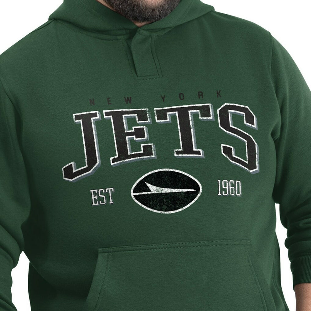 New York Jets G-III Sports by Carl Banks Adaptive Team Spirit Graphic Fleece Pullover Hoodie Green | NFL