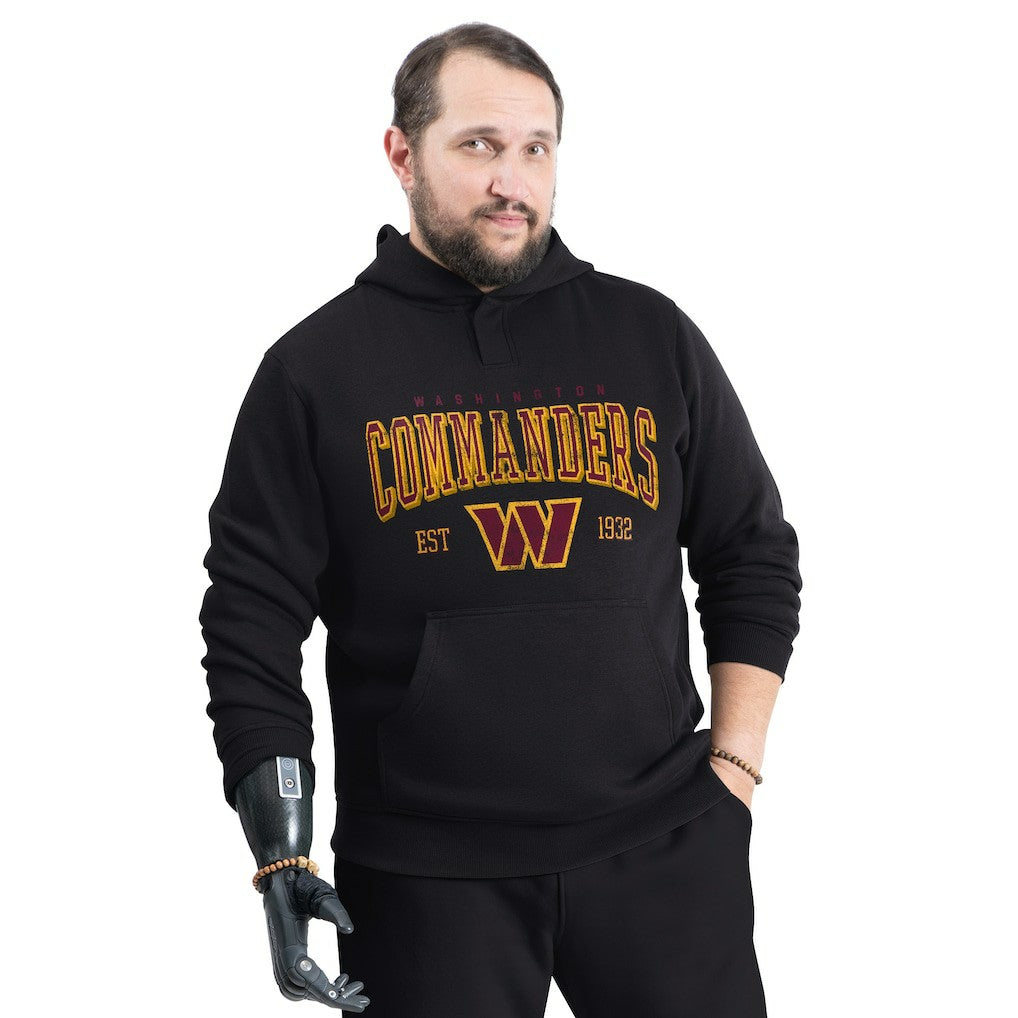 Washington Commanders G-III Sports by Carl Banks Adaptive Team Spirit Graphic Fleece Pullover Hoodie Black | NFL