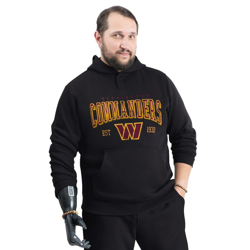 Washington Commanders G-III Sports by Carl Banks Adaptive Team Spirit Graphic Fleece Pullover Hoodie Black | NFL