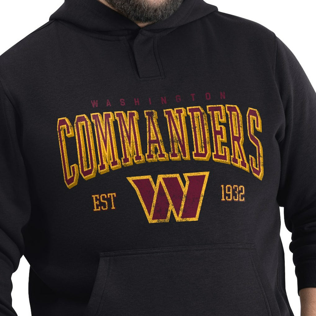 Washington Commanders G-III Sports by Carl Banks Adaptive Team Spirit Graphic Fleece Pullover Hoodie Black | NFL