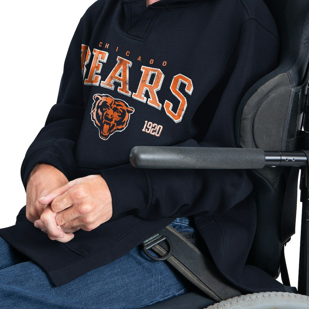 Chicago Bears G-III Sports by Carl Banks Adaptive Team Spirit Graphic Fleece Pullover Hoodie Navy | NFL