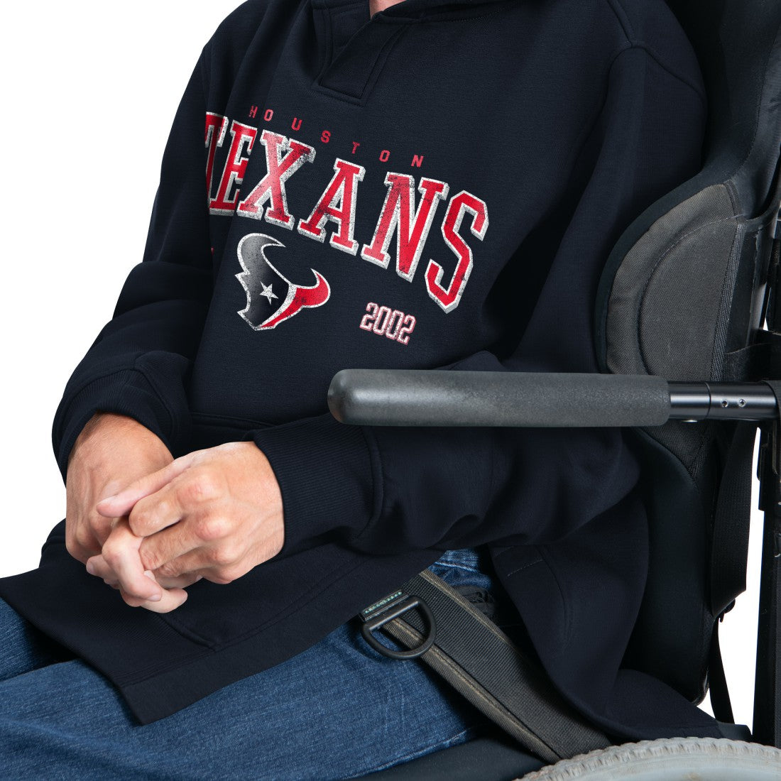 Houston Texans G-III Sports by Carl Banks Adaptive Team Spirit Graphic Fleece Pullover Hoodie Navy | NFL