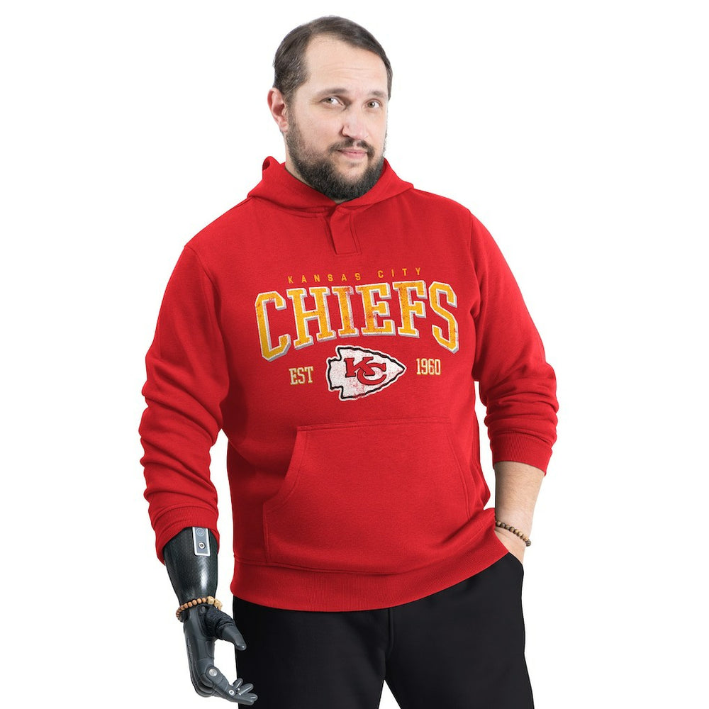 Kansas City Chiefs G-III Sports by Carl Banks Adaptive Team Spirit Graphic Fleece Pullover Hoodie Red | NFL