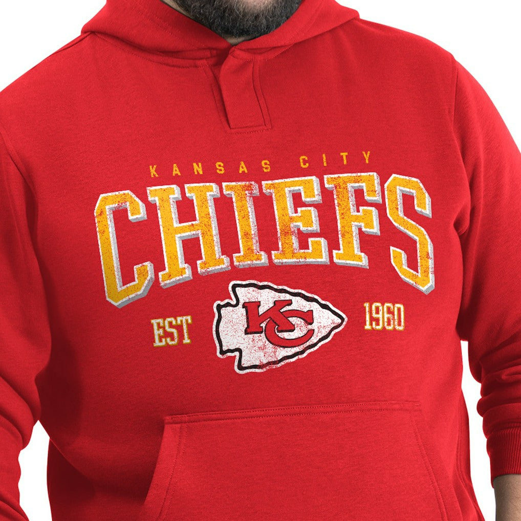 Kansas City Chiefs G-III Sports by Carl Banks Adaptive Team Spirit Graphic Fleece Pullover Hoodie Red | NFL