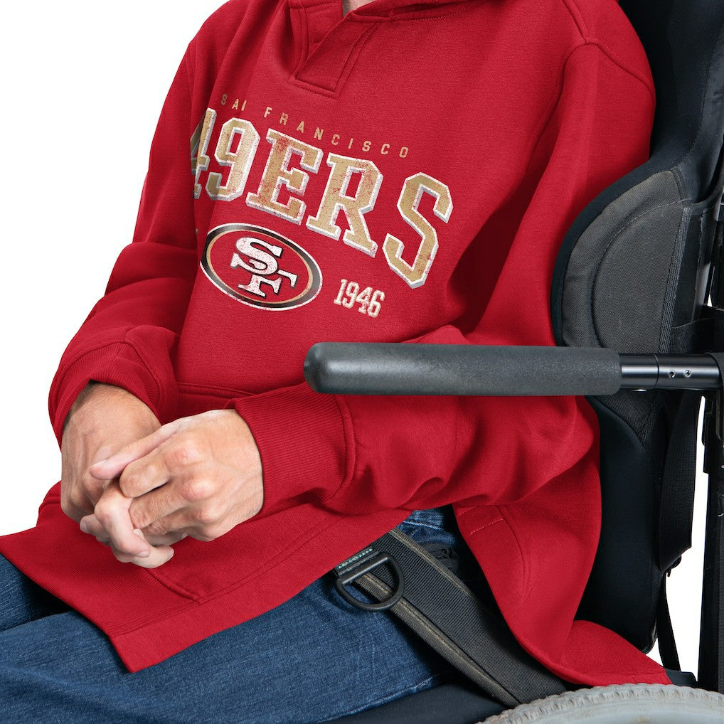 San Francisco 49ers G-III Sports by Carl Banks Adaptive Team Spirit Graphic Fleece Pullover Hoodie Scarlet | NFL
