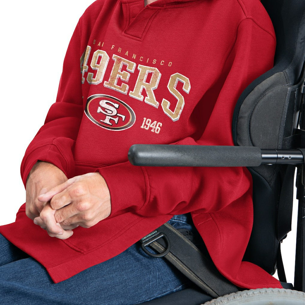 San Francisco 49ers G-III Sports by Carl Banks Adaptive Team Spirit Graphic Fleece Pullover Hoodie Scarlet | NFL