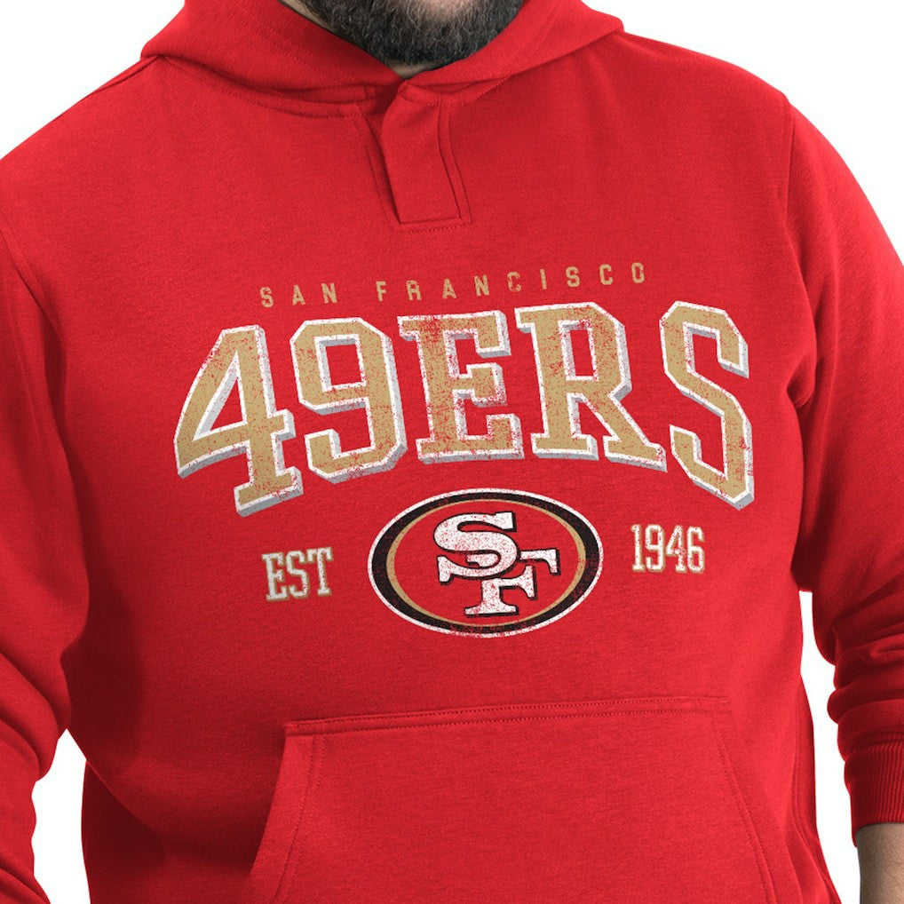 San Francisco 49ers G-III Sports by Carl Banks Adaptive Team Spirit Graphic Fleece Pullover Hoodie Scarlet | NFL