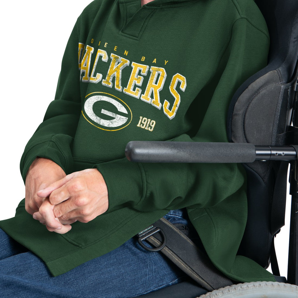 Green Bay Packers G-III Sports by Carl Banks Adaptive Team Spirit Graphic Fleece Pullover Hoodie Green | NFL