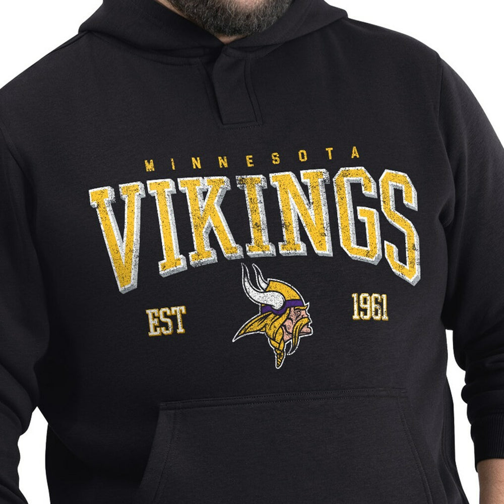 Minnesota Vikings G-III Sports by Carl Banks Adaptive Team Spirit Graphic Fleece Pullover Hoodie Black | NFL