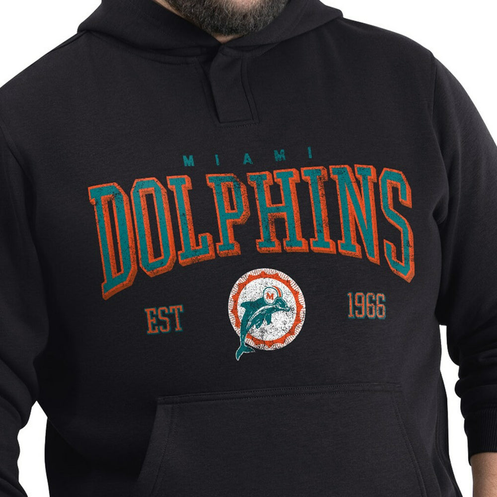 Miami Dolphins G-III Sports by Carl Banks Adaptive Team Spirit Graphic Fleece Pullover Hoodie Black | NFL