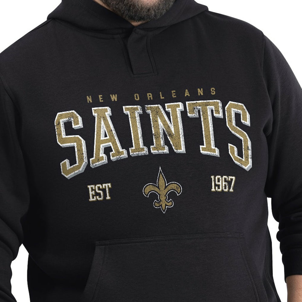 New Orleans Saints G-III Sports by Carl Banks Adaptive Team Spirit Graphic Fleece Pullover Hoodie Black | NFL