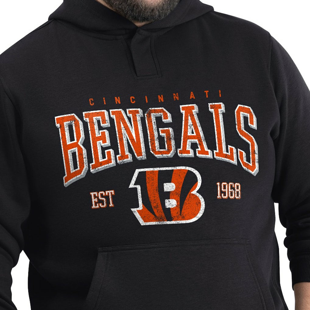 Cincinnati Bengals G-III Sports by Carl Banks Adaptive Team Spirit Graphic Fleece Pullover Hoodie Black | NFL