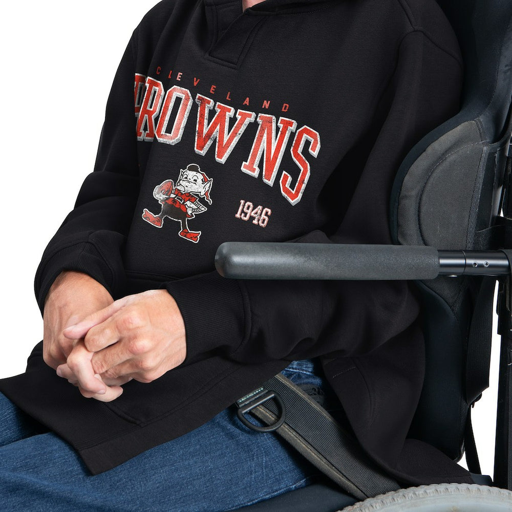 Cleveland Browns G-III Sports by Carl Banks Adaptive Team Spirit Graphic Fleece Pullover Hoodie Black | NFL