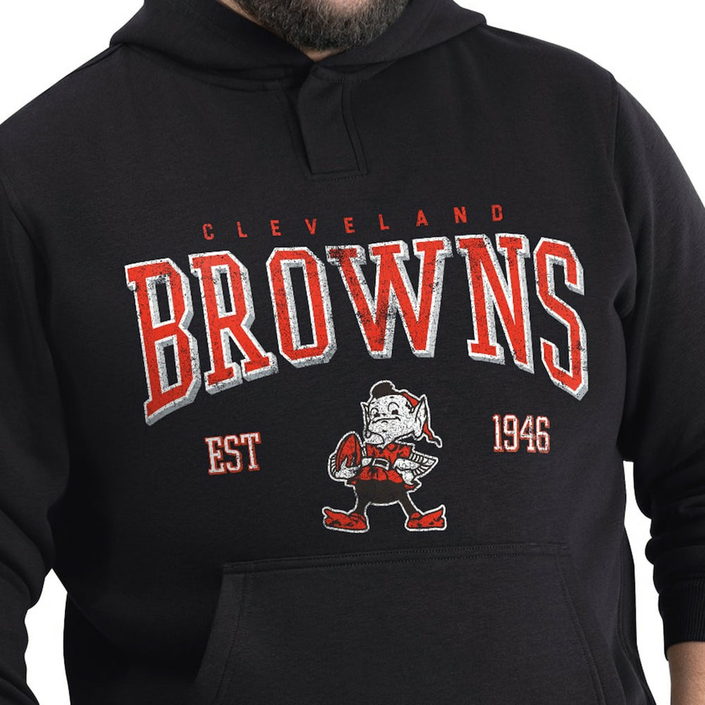 Cleveland Browns G-III Sports by Carl Banks Adaptive Team Spirit Graphic Fleece Pullover Hoodie Black | NFL