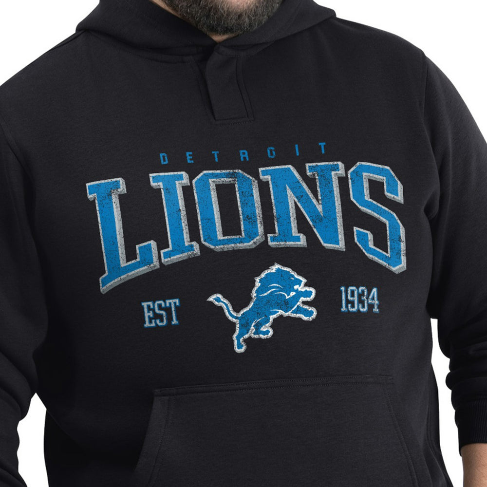 Detroit Lions G-III Sports by Carl Banks Adaptive Team Spirit Graphic Fleece Pullover Hoodie Black | NFL