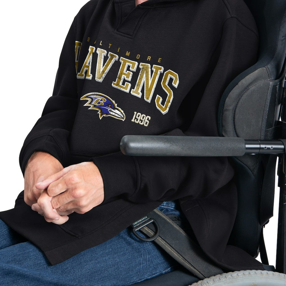 Baltimore Ravens G-III Sports by Carl Banks Adaptive Team Spirit Graphic Fleece Pullover Hoodie Black | NFL