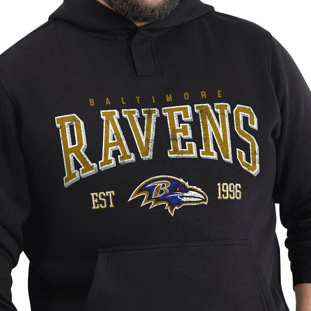 Baltimore Ravens G-III Sports by Carl Banks Adaptive Team Spirit Graphic Fleece Pullover Hoodie Black | NFL